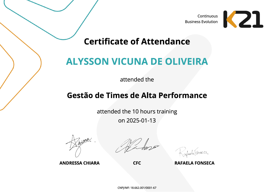 Certificado K21